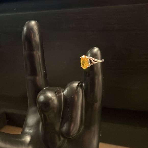 NWOT Hidden Gems Ring | Yellow Gem in Silver Plated Band - Picture 4 of 4